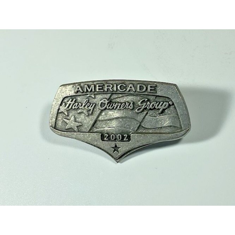 2002 Harley Davidson Pin HOG Rally Americade Vest Jacket Hat Pin EUC Bikers